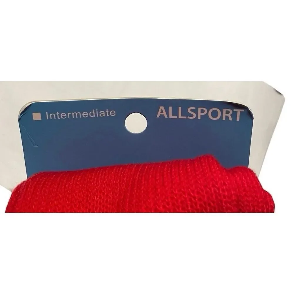 Pear Sox Allsport Knee High Socks Red Intermediate Size Moisture Wicking Tube